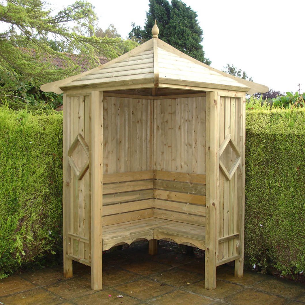 Shire 4x4ft Corner Arbour - JJ Building Materials