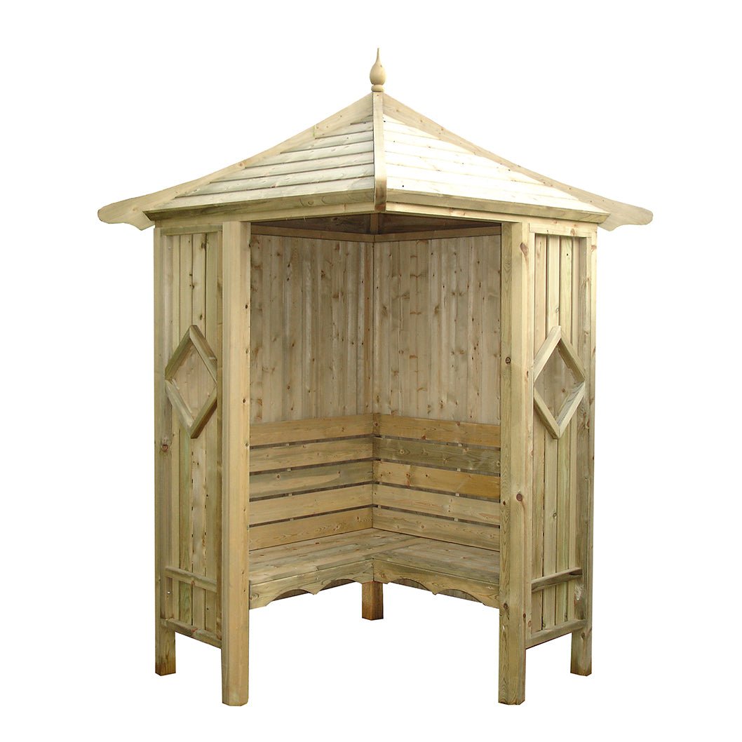 Shire 4x4ft Corner Arbour - JJ Building Materials
