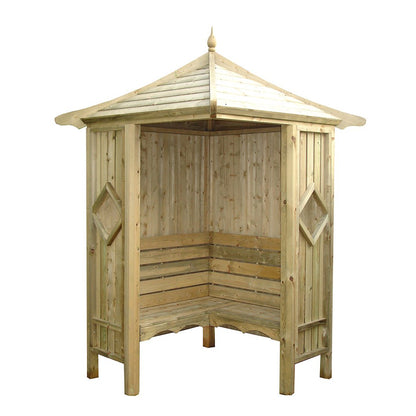 Shire 4x4ft Corner Arbour - JJ Building Materials