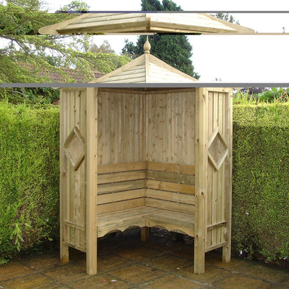 Shire 4x4ft Corner Arbour - JJ Building Materials
