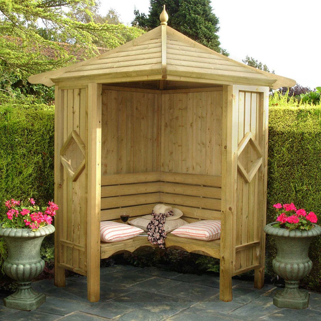 Shire 4x4ft Corner Arbour - JJ Building Materials