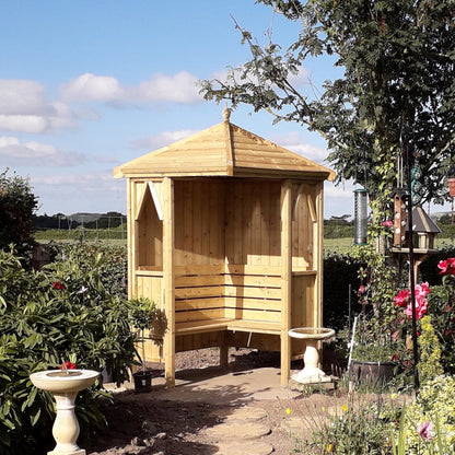 Shire 4x4ft Honeysuckle Corner Arbour - JJ Building Materials