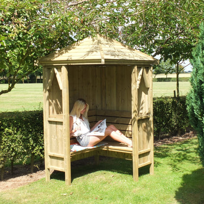 Shire 4x4ft Honeysuckle Corner Arbour - JJ Building Materials