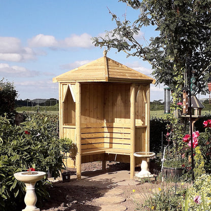 Shire 4x4ft Honeysuckle Corner Arbour - JJ Building Materials