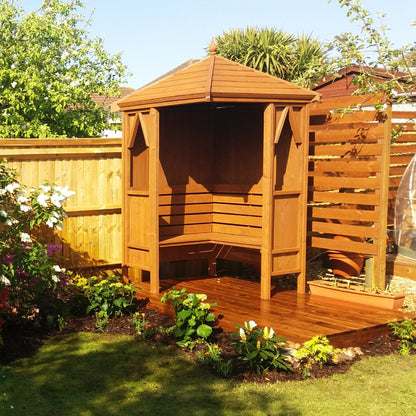 Shire 4x4ft Honeysuckle Corner Arbour - JJ Building Materials