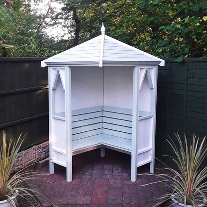 Shire 4x4ft Honeysuckle Corner Arbour - JJ Building Materials
