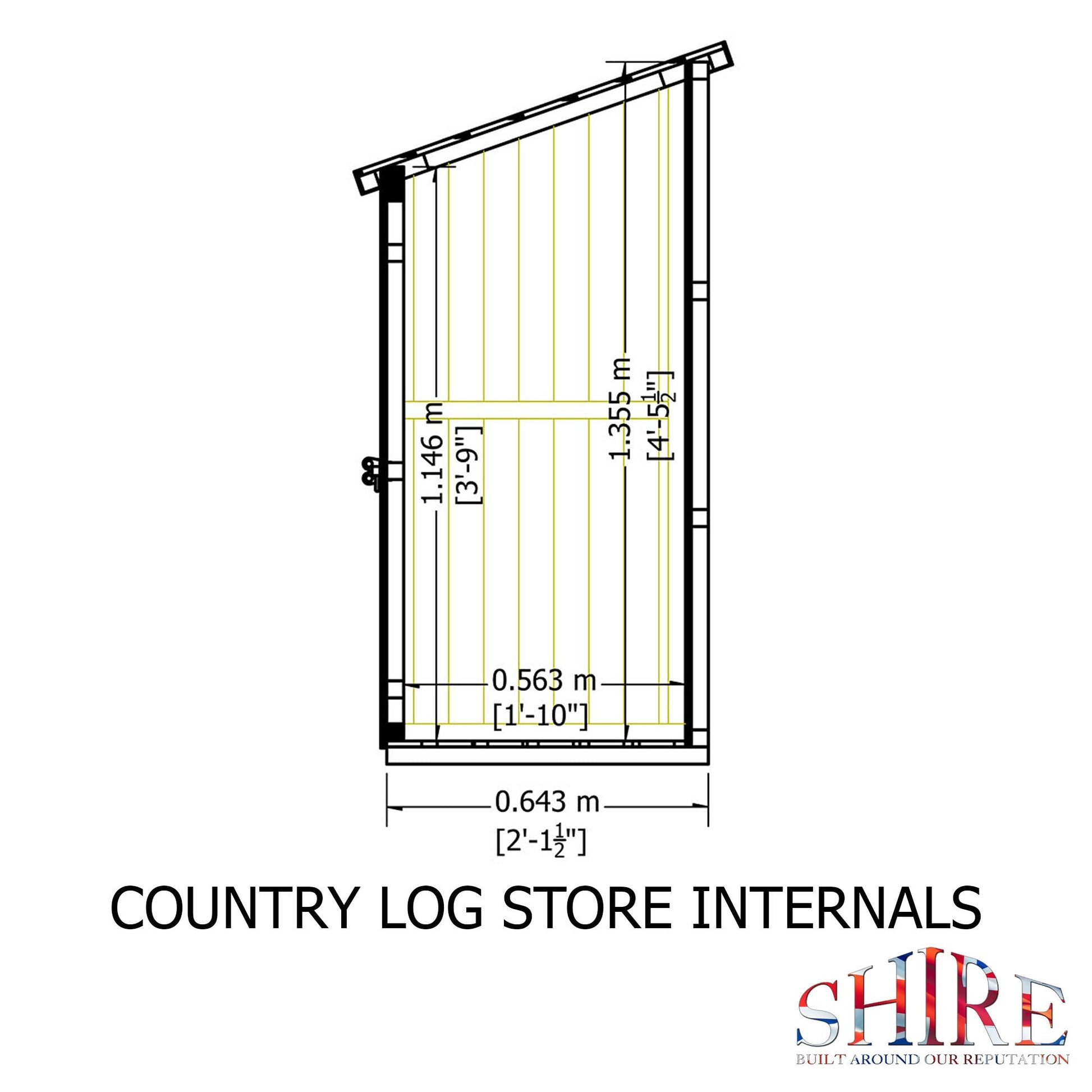 Shire 5 x 2ft Country Log and Tool Store - JJ Building Materials