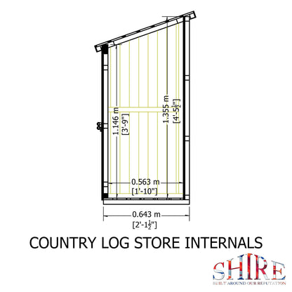 Shire 5 x 2ft Country Log and Tool Store - JJ Building Materials