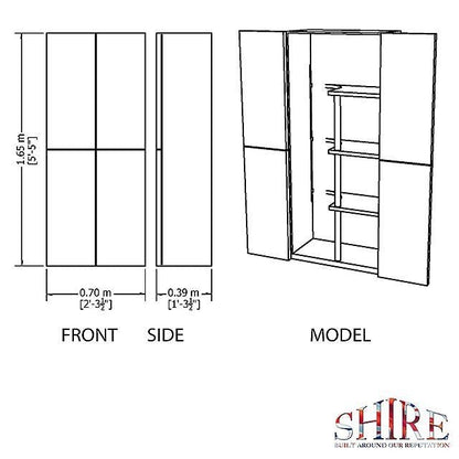 Shire 5.5 x 2.4ft Large Storage Cupboard - JJ Building Materials