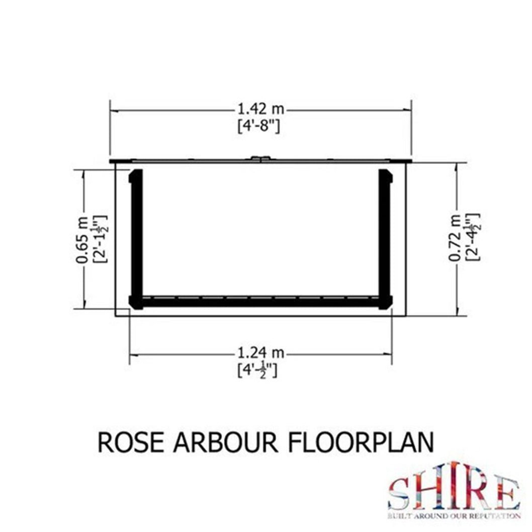 Shire 5x3ft Rose Arbour - JJ Building Materials