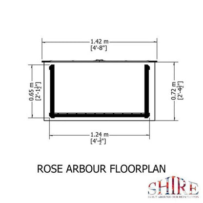 Shire 5x3ft Rose Arbour - JJ Building Materials