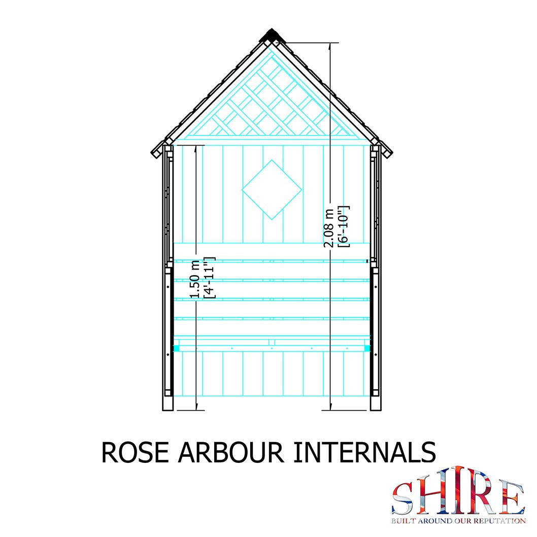 Shire 5x3ft Rose Arbour - JJ Building Materials