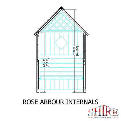 Shire 5x3ft Rose Arbour - JJ Building Materials