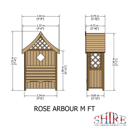 Shire 5x3ft Rose Arbour - JJ Building Materials
