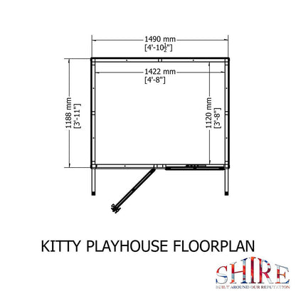 Shire 5x4ft Kitty Kids Playhouse - JJ Building Materials