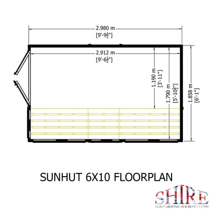 Shire 6 x 10ft Sun Hut - JJ Building Materials