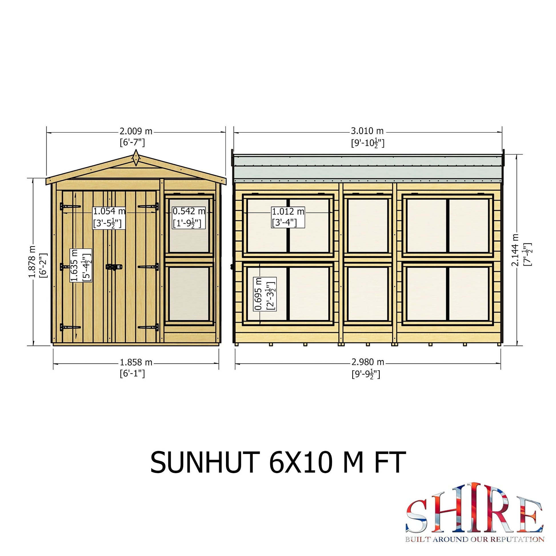 Shire 6 x 10ft Sun Hut - JJ Building Materials