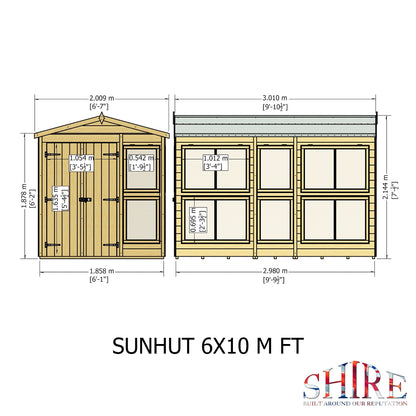 Shire 6 x 10ft Sun Hut - JJ Building Materials
