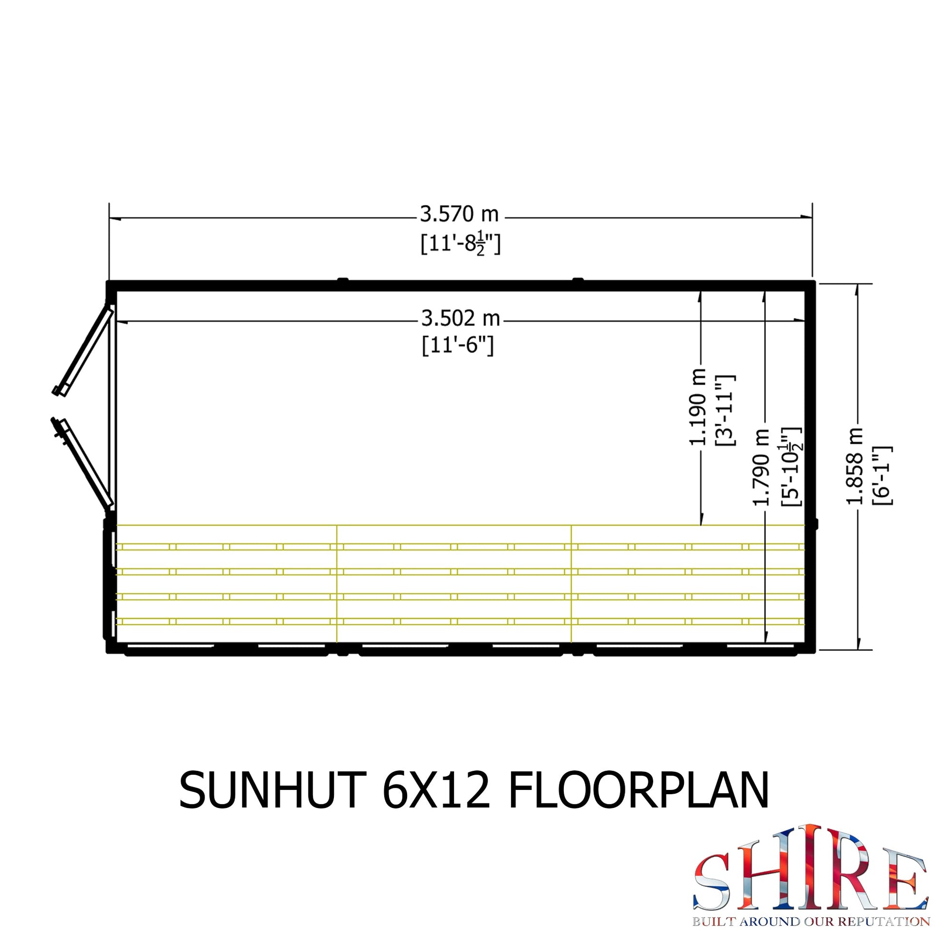 Shire 6 x 12ft Sun Hut - JJ Building Materials