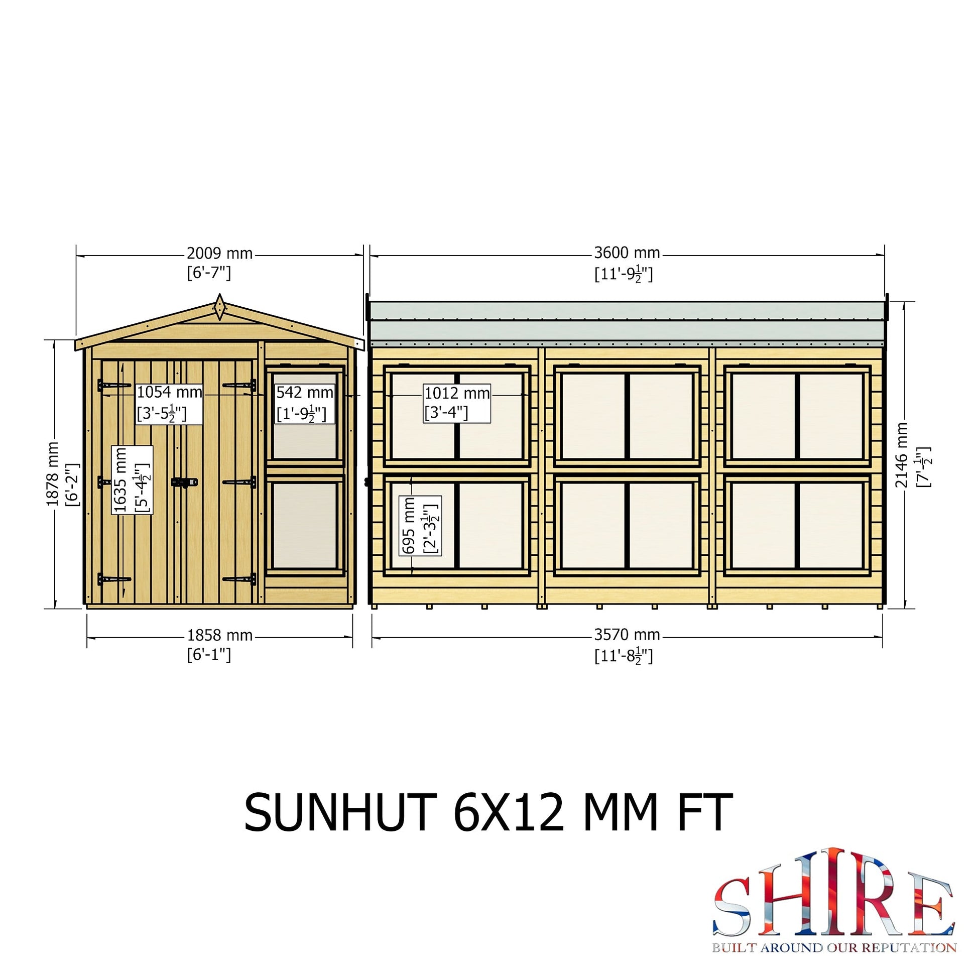 Shire 6 x 12ft Sun Hut - JJ Building Materials