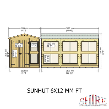 Shire 6 x 12ft Sun Hut - JJ Building Materials