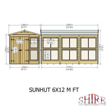 Shire 6 x 12ft Sun Hut - JJ Building Materials