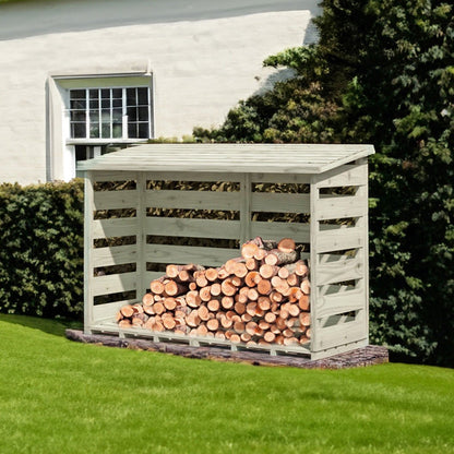 Shire 6 x 3ft Pressure Treated Log Store - JJ Building Materials