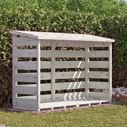 Shire 6 x 3ft Pressure Treated Log Store - JJ Building Materials
