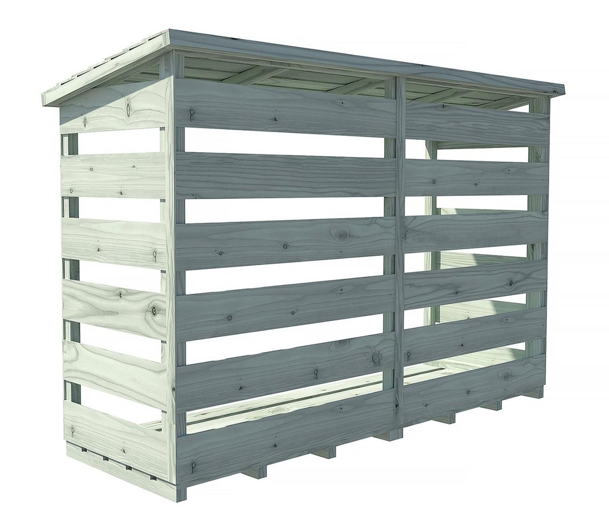 Shire 6 x 3ft Pressure Treated Log Store - JJ Building Materials
