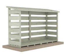 Shire 6 x 3ft Pressure Treated Log Store - JJ Building Materials