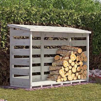 Shire 6 x 3ft Pressure Treated Log Store - JJ Building Materials