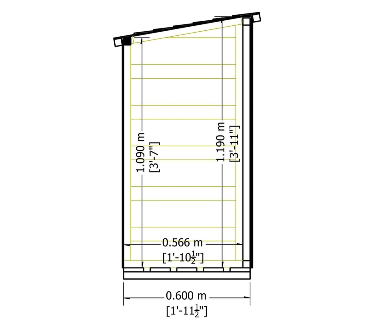 Shire 6 x 3ft Pressure Treated Log Store - JJ Building Materials