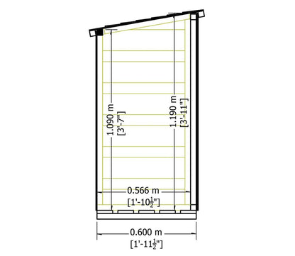 Shire 6 x 3ft Pressure Treated Log Store - JJ Building Materials