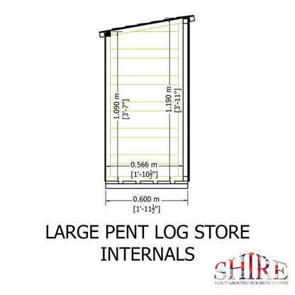 Shire 6 x 3ft Pressure Treated Log Store - JJ Building Materials