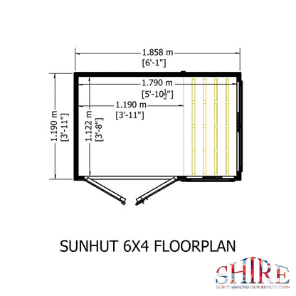 Shire 6 x 4ft Sun Hut - JJ Building Materials