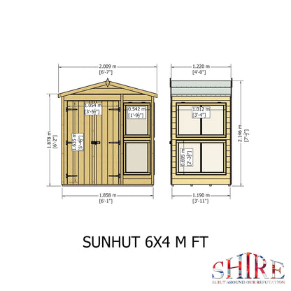 Shire 6 x 4ft Sun Hut - JJ Building Materials