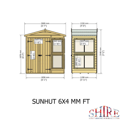 Shire 6 x 4ft Sun Hut - JJ Building Materials