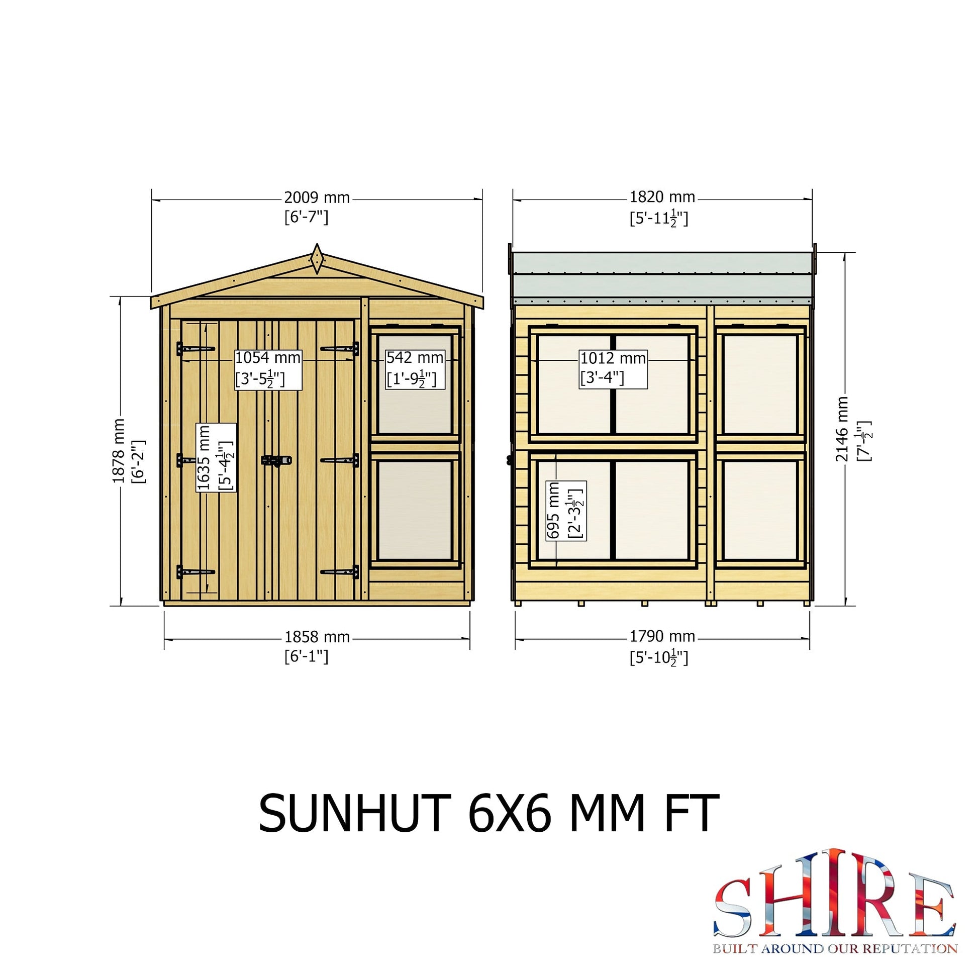 Shire 6 x 6ft Sun Hut - JJ Building Materials