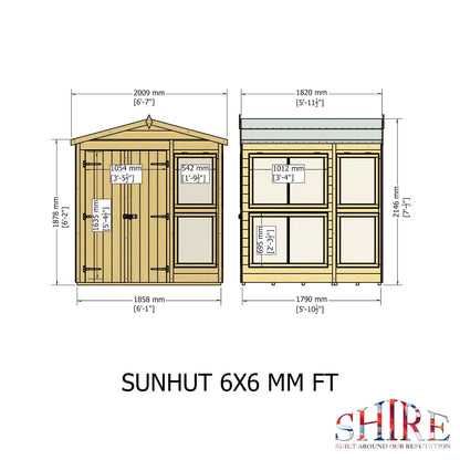 Shire 6 x 6ft Sun Hut - JJ Building Materials