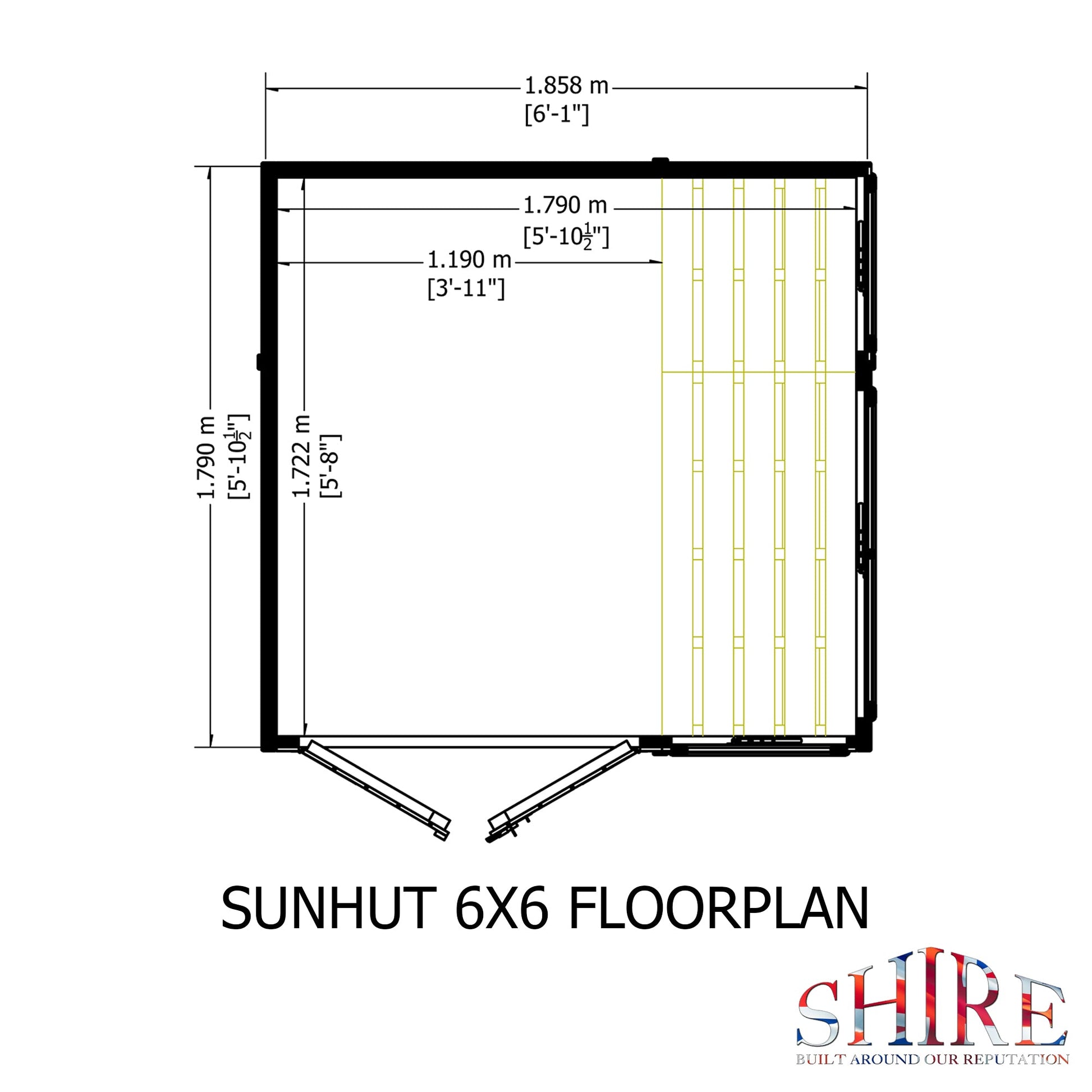 Shire 6 x 6ft Sun Hut - JJ Building Materials
