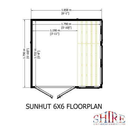 Shire 6 x 6ft Sun Hut - JJ Building Materials