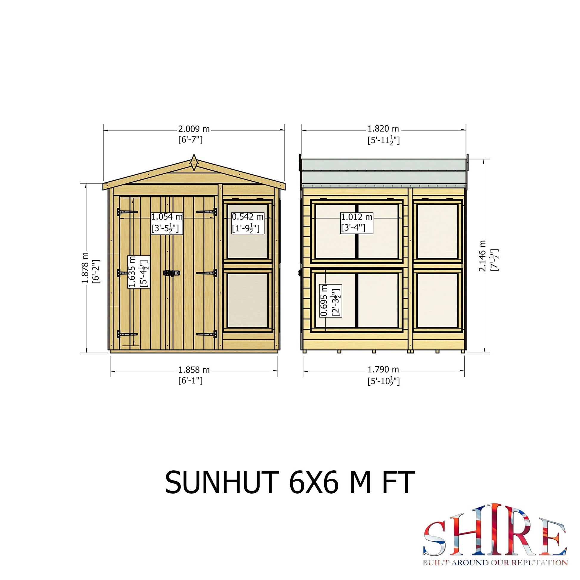 Shire 6 x 6ft Sun Hut - JJ Building Materials