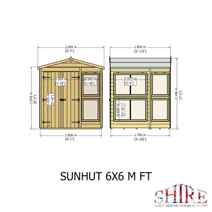 Shire 6 x 6ft Sun Hut - JJ Building Materials