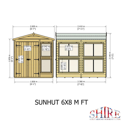 Shire 6 x 8ft Sun Hut - JJ Building Materials