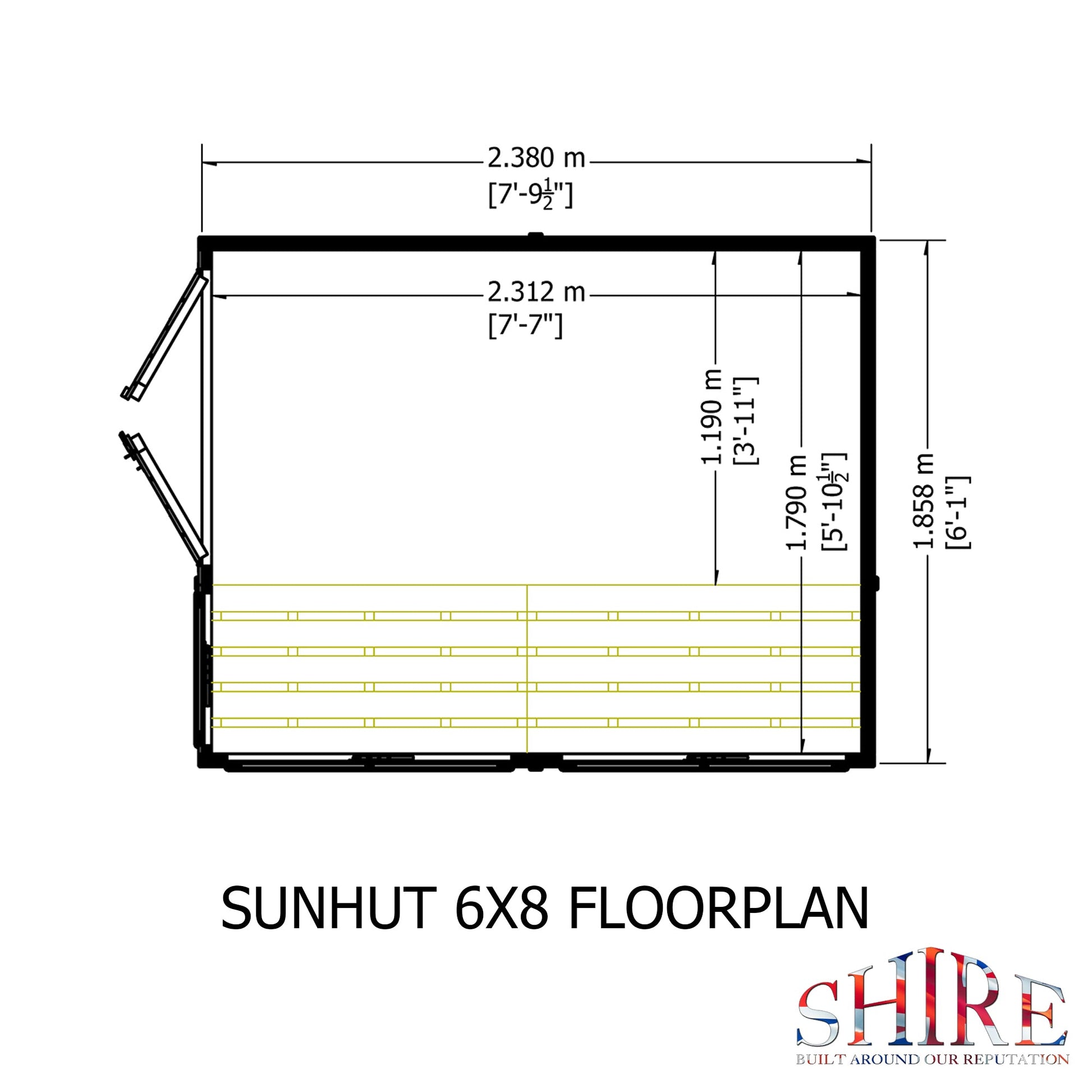 Shire 6 x 8ft Sun Hut - JJ Building Materials