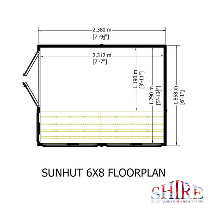 Shire 6 x 8ft Sun Hut - JJ Building Materials