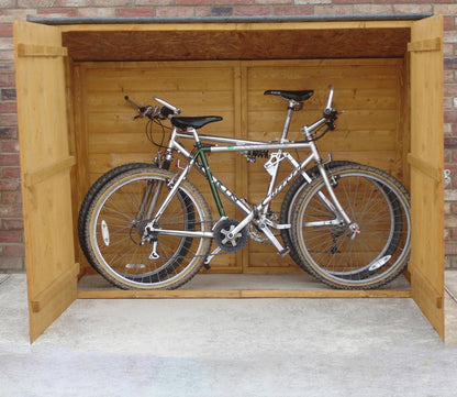 Shire 6.14 x 2.3ft Double Door Shiplap Pent Bike Shed - JJ Building Materials