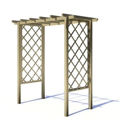 Shire 6x3FT Arch Trellis Pressure Treated Pergola - JJ Building Materials