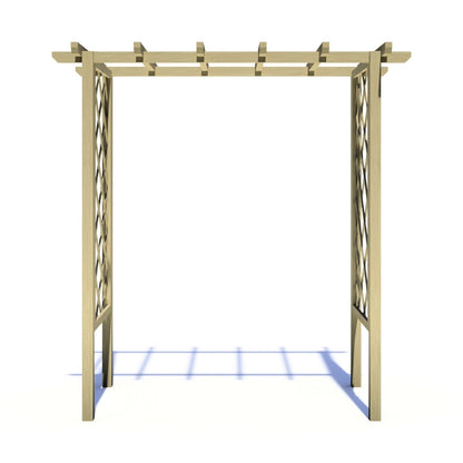 Shire 6x3FT Arch Trellis Pressure Treated Pergola - JJ Building Materials