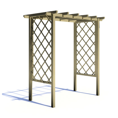 Shire 6x3FT Arch Trellis Pressure Treated Pergola - JJ Building Materials